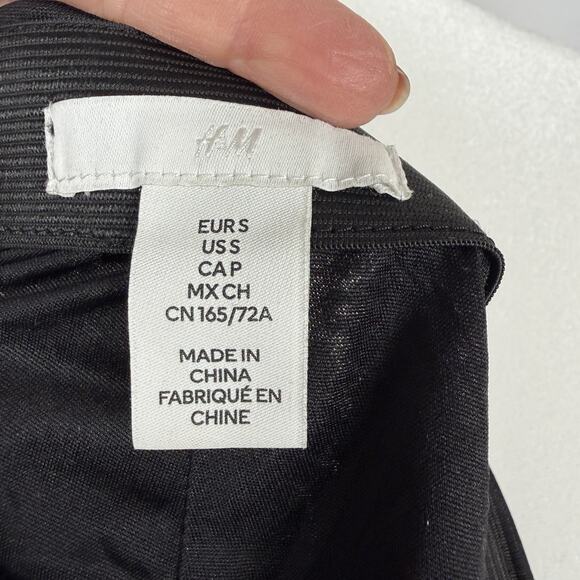 H & M Womens Black Sequin Maxi Pencil Skirt Small Partially Sheer Holiday Party - Picture 3 of 6